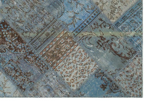 Apex Patchwork Carpet Blue 21581 160 x 233 cm