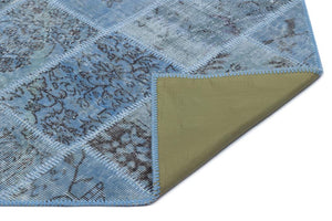 Apex Patchwork Carpet Blue 24707 80 x 150 cm