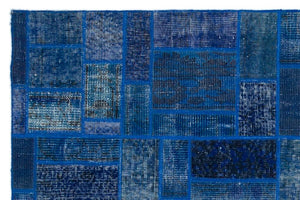 Apex Patchwork Carpet Blue 24856 120 x 182 cm