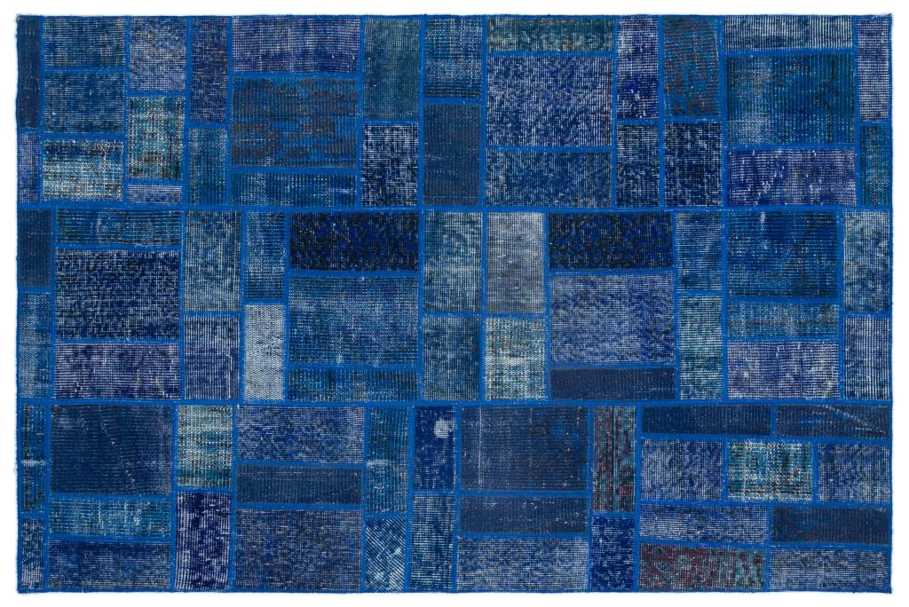 Apex Patchwork Carpet Blue 24856 120 x 182 cm