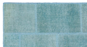 Apex Patchwork Carpet Blue 25050 80 x 150 cm