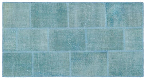 Apex Patchwork Halı Mavi 25050 80 x 150 cm