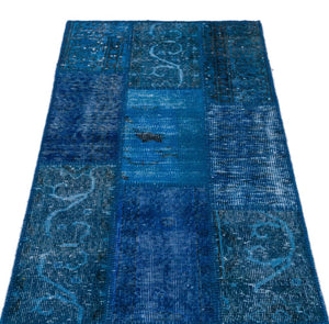 Apex Patchwork Carpet Blue 26213 80 x 150 cm
