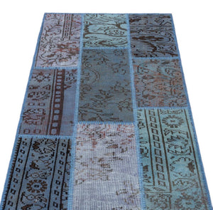 Apex Patchwork Halı Mavi 26226 80 x 150 cm