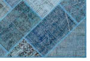 Apex Patchwork Halı Mavi 26605 120 x 180 cm