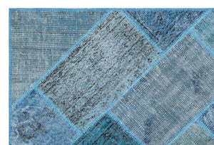 Apex Patchwork Halı Mavi 26605 120 x 180 cm