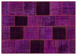 Apex patchwork carpet purple 22270 160 x 230 cm