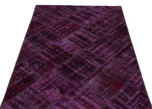 Apex patchwork carpet purple 22347 120 x 180 cm