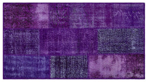 Apex patchwork carpet purple 26200 80 x 150 cm