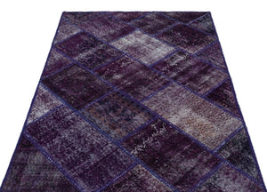 Apex patchwork carpet purple 26545 120 x 180 cm
