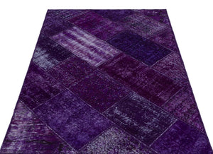 Apex patchwork carpet purple 26564 120 x 180 cm