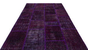 Apex patchwork carpet purple 31334 190 x 280 cm