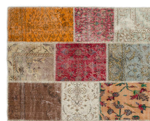 Apex Patchwork Carpet Naturel 20348 246 x 308 cm