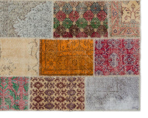 Apex Patchwork Carpet Naturel 20348 246 x 308 cm