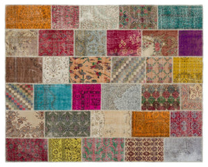Apex Patchwork Carpet Naturel 20348 246 x 308 cm