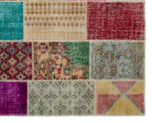 Apex Patchwork Carpet Naturel 20377 247 x 306 cm