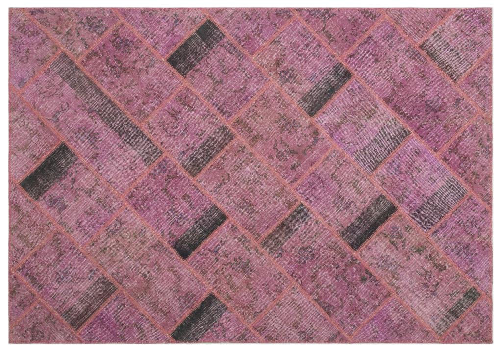 Apex patchwork carpet pink 21576 160 x 233 cm