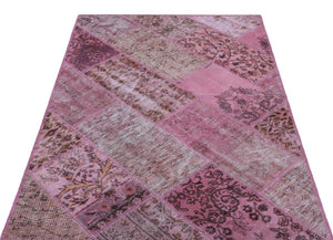 Apex patchwork carpet pink 26646 120 x 180 cm