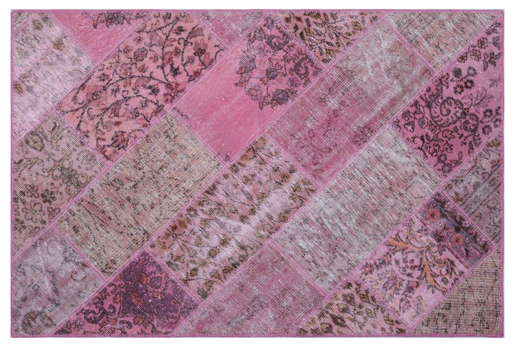 Apex patchwork carpet pink 26646 120 x 180 cm