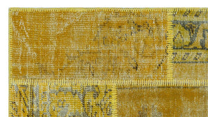 Apex patchwork carpet yellow 26163 80 x 150 cm