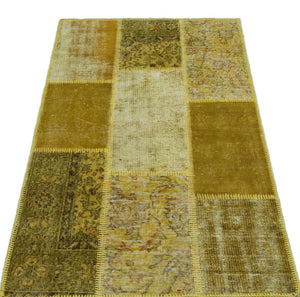 Apex patchwork carpet yellow 26187 80 x 150 cm
