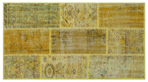 Apex Patchwork Halı Sarı 26199 80 x 150 cm