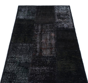 Apex Patchwork Carpet Black 24753 80 x 150 cm