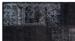 Apex Patchwork Carpet Black 24753 80 x 150 cm