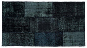 Apex patchwork carpet black 25885 80 x 150 cm