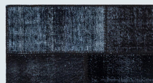 Apex Patchwork Carpet Black 25925 80 x 150 cm