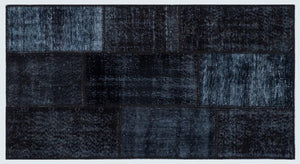 Apex Patchwork Carpet Black 25925 80 x 150 cm