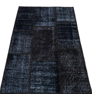Apex Patchwork Carpet Black 25928 80 x 150 cm