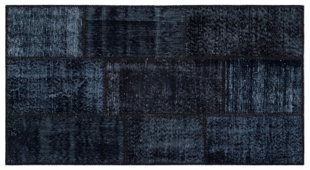 Apex Patchwork Carpet Black 25928 80 x 150 cm