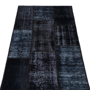 Apex Patchwork Carpet Black 26131 80 x 150 cm