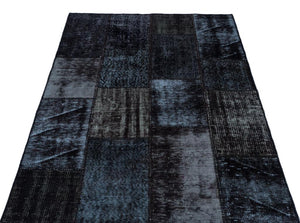 Apex Patchwork Carpet Black 26271 120 x 180 cm