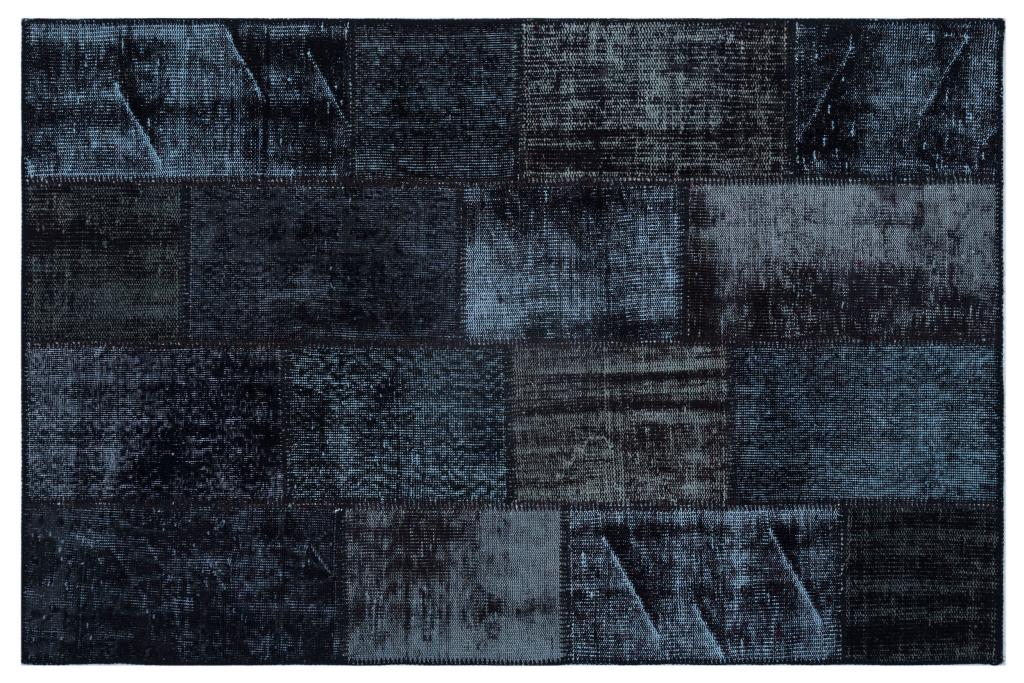 Apex Patchwork Carpet Black 26271 120 x 180 cm