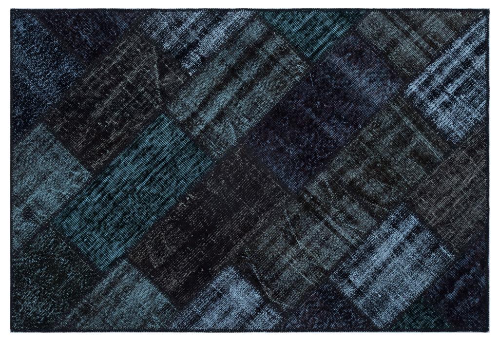 Apex Patchwork Carpet Black 26289 120 x 180 cm