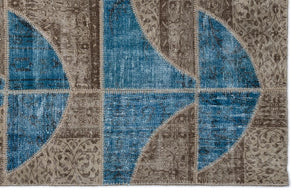 Apex Patchwork Carpet Turquoise 2090 160 x 230 cm