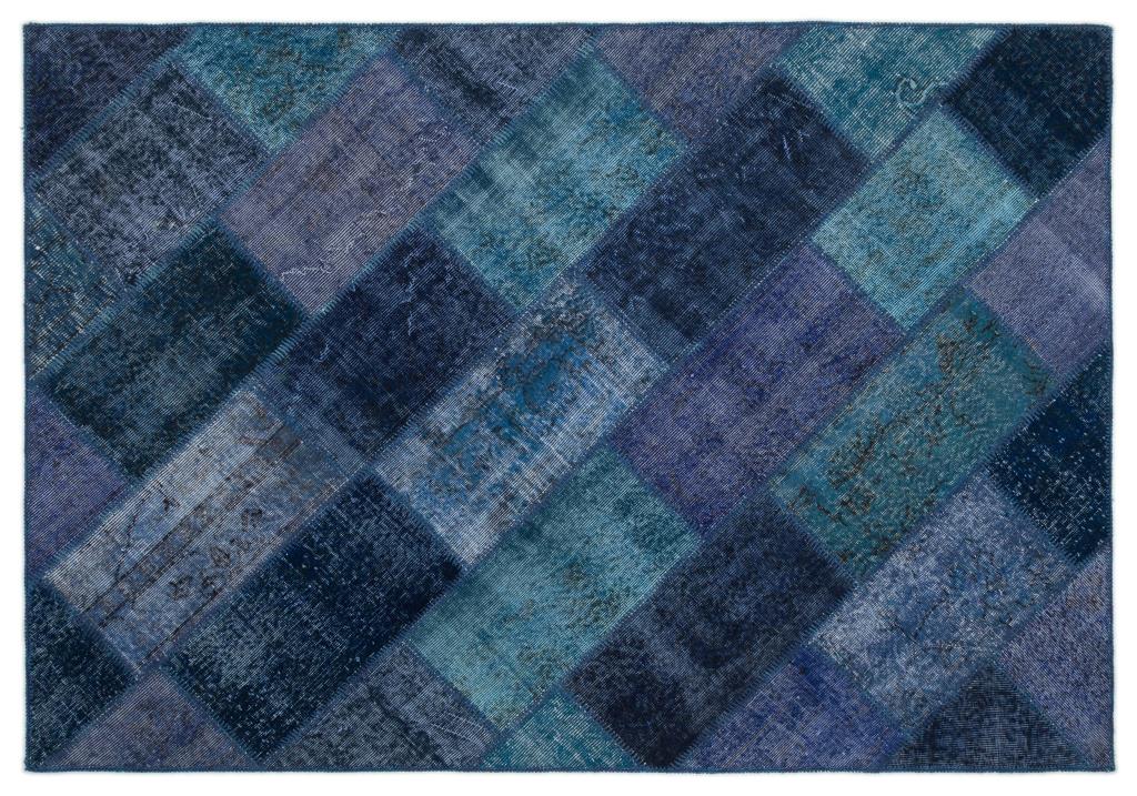 Apex Patchwork Carpet Turquoise 21192 161 x 232 cm