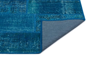 Apex Patchwork Carpet Turquoise 21327 82 x 151 cm