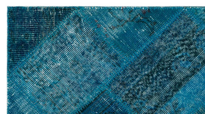 Apex Patchwork Carpet Turquoise 21328 82 x 150 cm