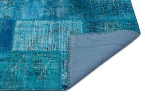 Apex Patchwork Carpet Turquoise 21329 83 x 147 cm