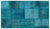 Apex Patchwork Carpet Turquoise 21329 83 x 147 cm