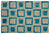 Apex Patchwork Carpet Turquoise 21363 160 x 241 cm
