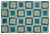 Apex Patchwork Carpet Turquoise 21363 160 x 241 cm