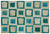 Apex Patchwork Carpet Turquoise 21788 160 x 240 cm