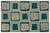 Apex Patchwork Carpet Turquoise 22135 120 x 180 cm