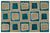 Apex Patchwork Carpet Turquoise 22135 120 x 180 cm