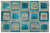 Apex Patchwork Carpet Turquoise 22212 120 x 180 cm