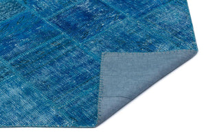 Apex Patchwork Carpet Turquoise 22225 120 x 180 cm